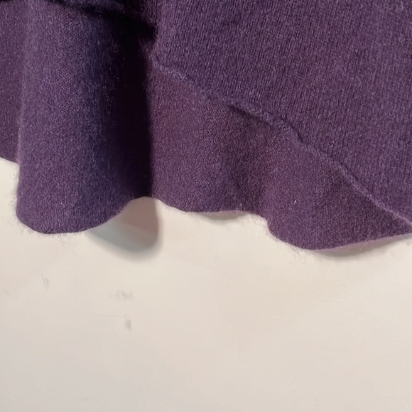 SUBTLE LUXURY Cashmere Minimalist Scoop Pullover A-Line Plum/Purple Sweater XS/S - Picture 5 of 16